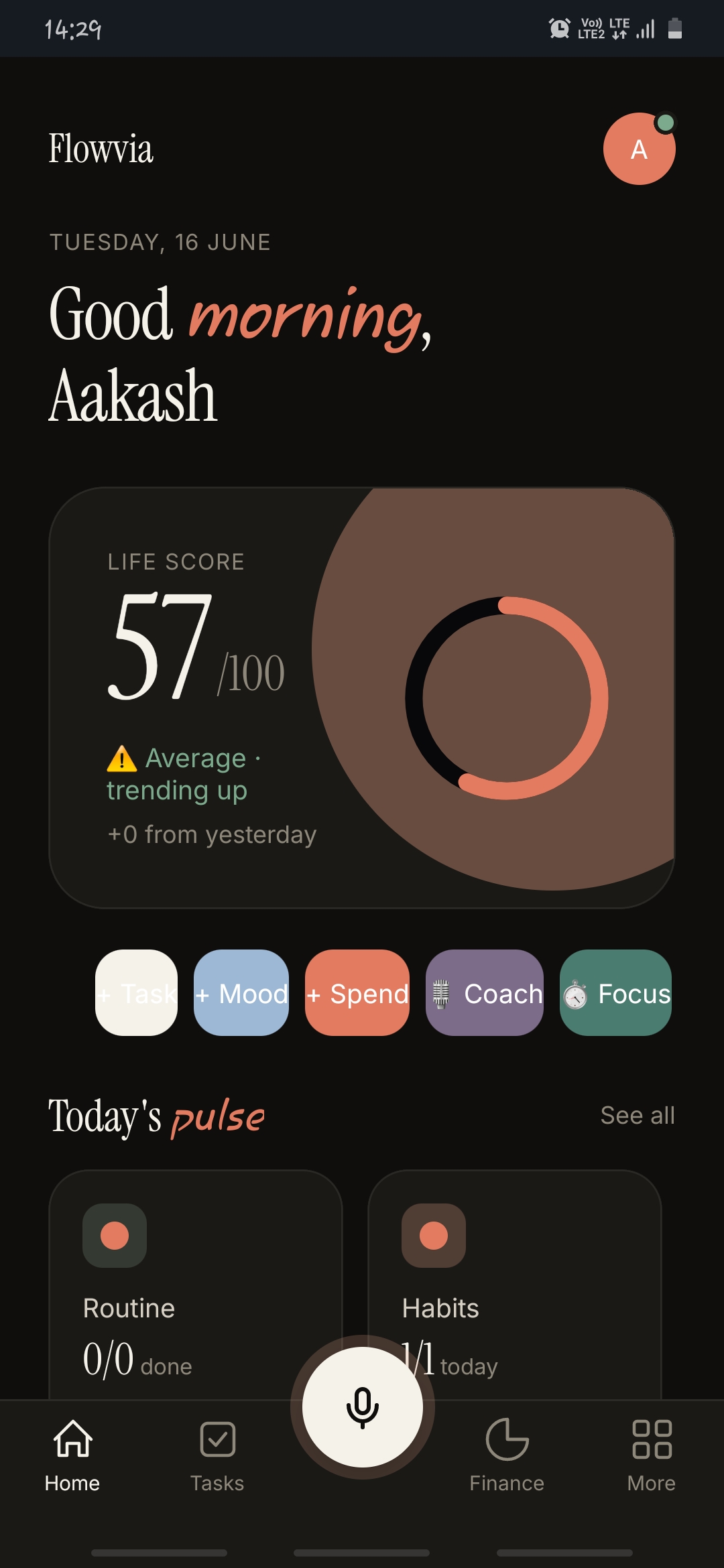 Flowvia App Dashboard Mockup